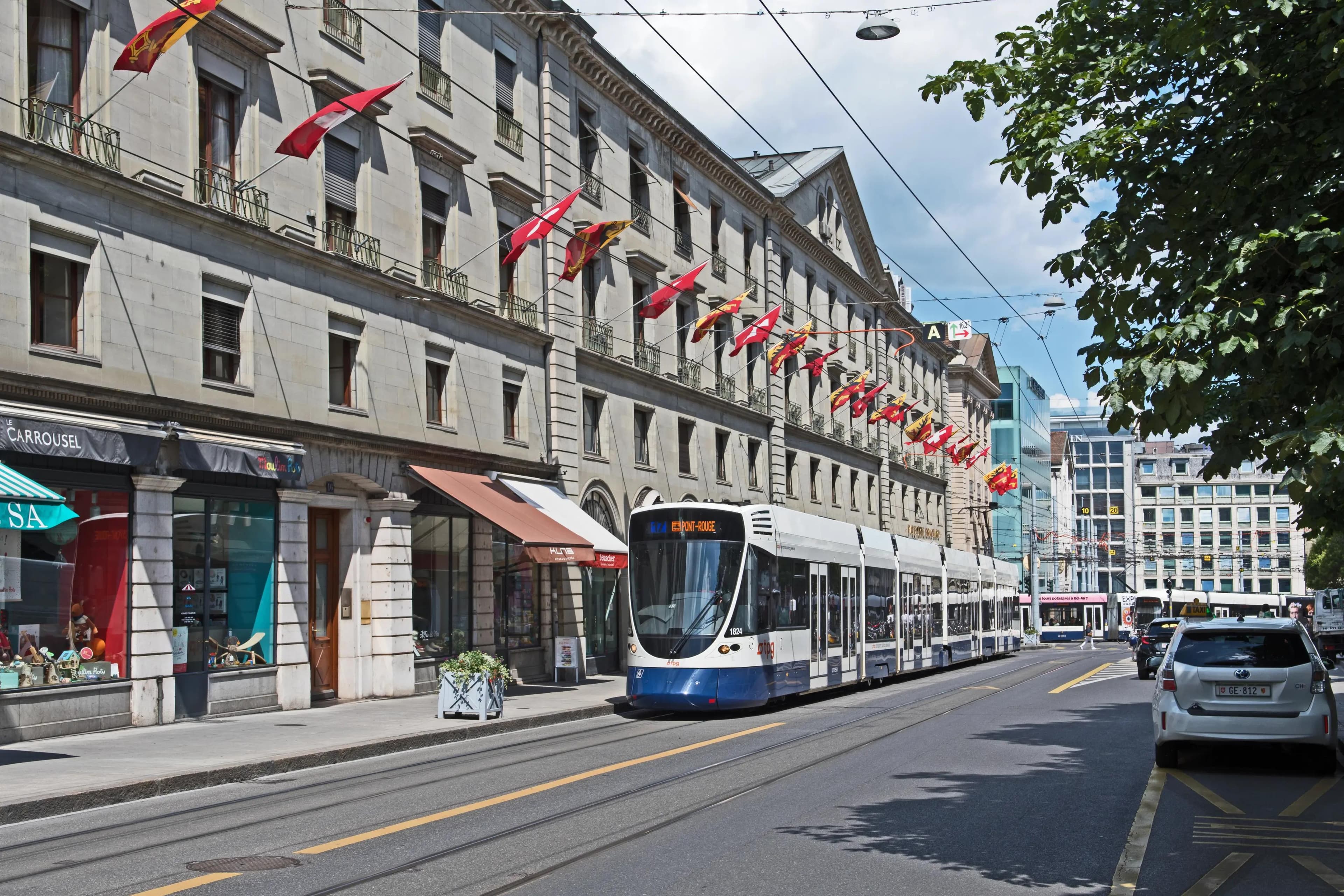 City tram in Geneva City tram in Geneva