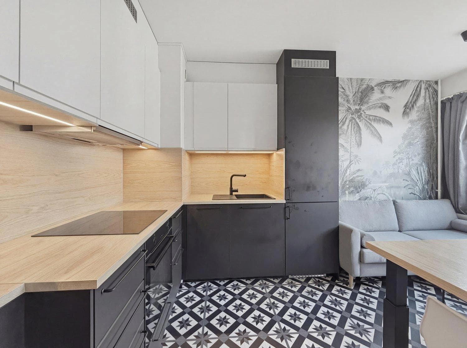 Charmant appartement 2 pièces avec balcon à Genève-Champel - Cuisine Charmant appartement 2 pièces avec balcon à Genève-Champel - Cuisine