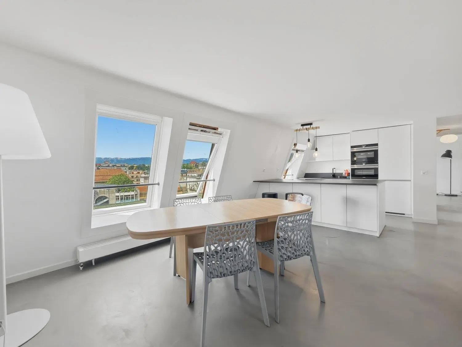 Attique moderne avec rooftop privé 80 m² – Vue panoramique Genève - Kitchen Attique moderne avec rooftop privé 80 m² – Vue panoramique Genève - Kitchen