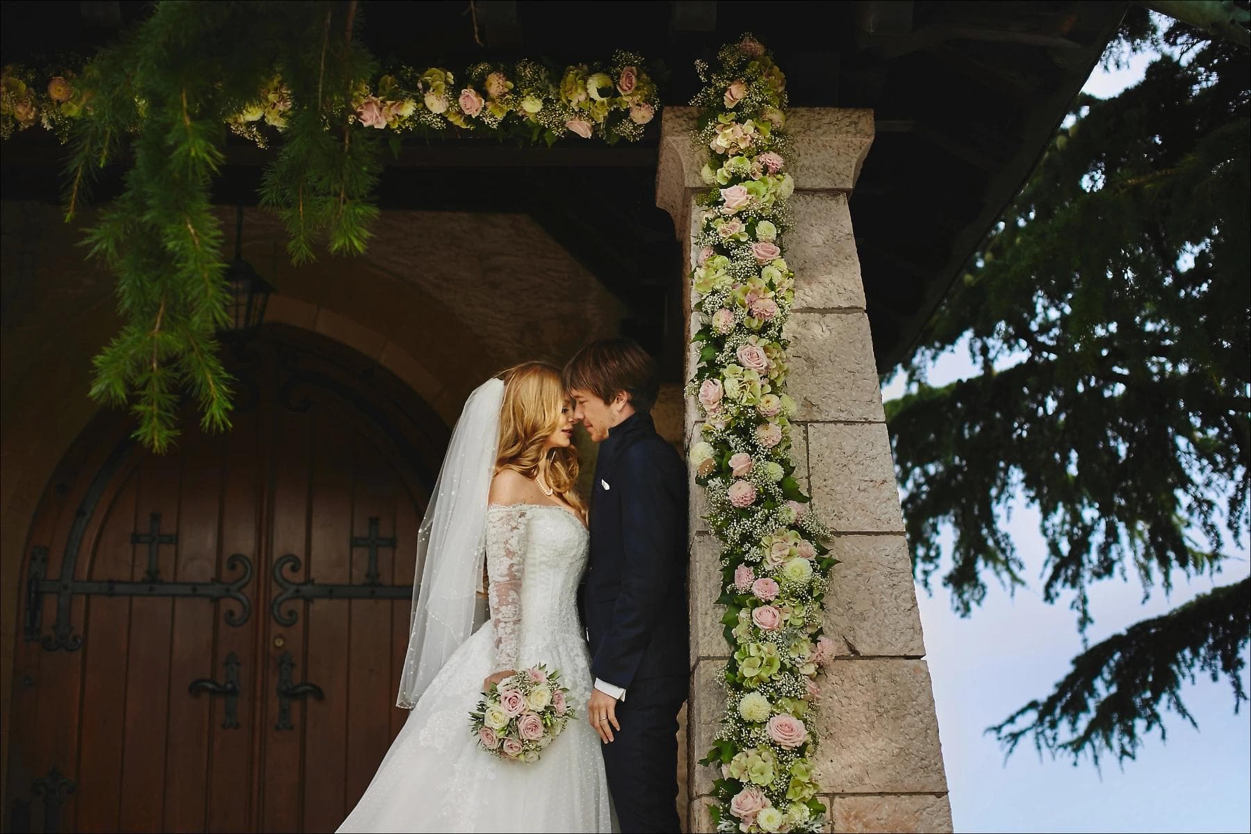 A couple organizes their wedding in a Swiss ancient church A couple organizes their wedding in a Swiss ancient church