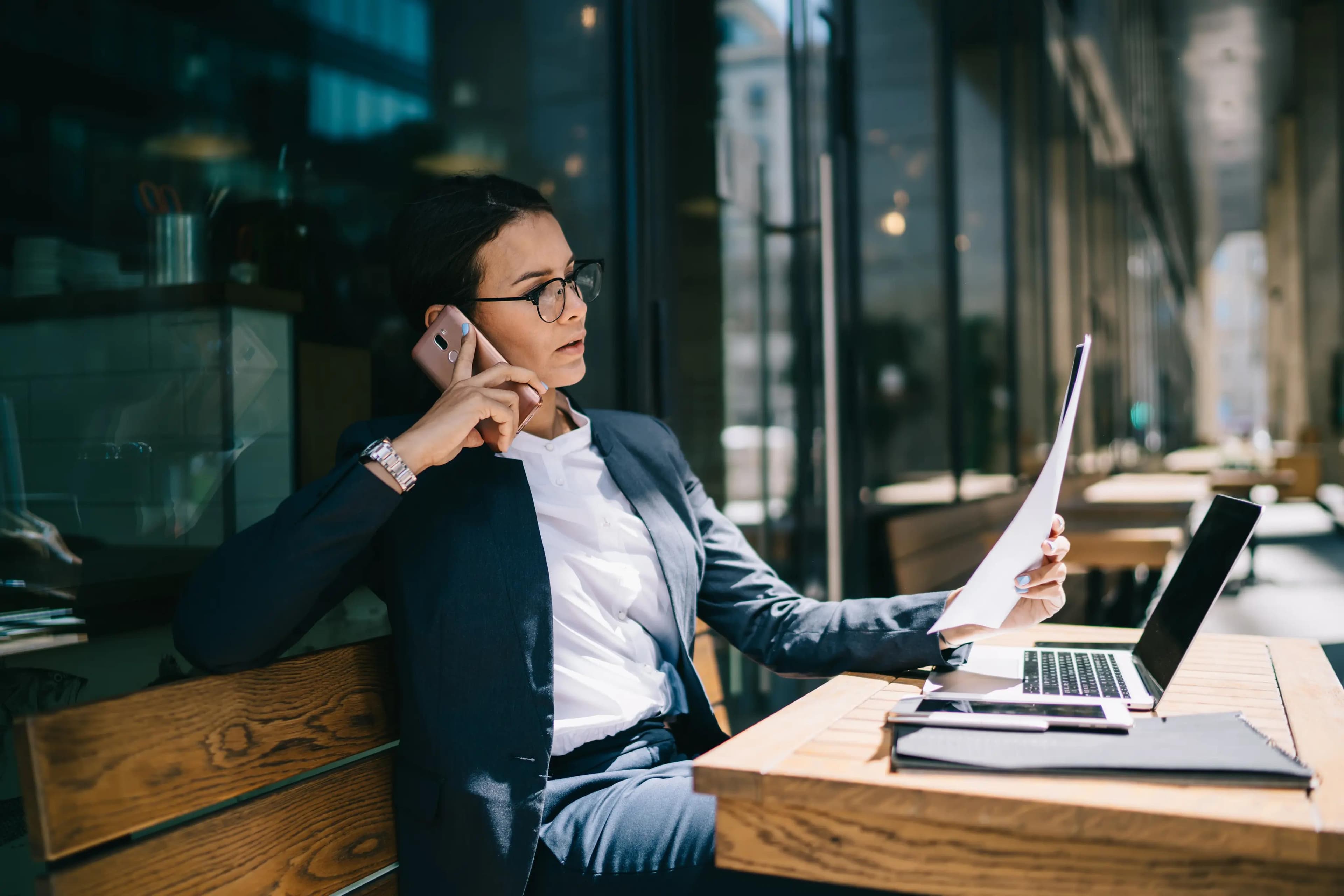 A female employee work remotely in Geneva but live in France. A female employee work remotely in Geneva but live in France.